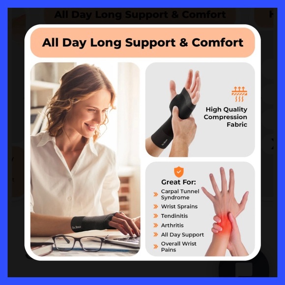 2 SET- COMPRESSION WRIST SLEEVES - Picture 3 of 7